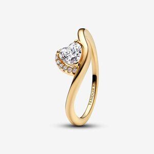 Pandora Wavy Heart Ring